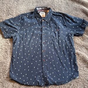 MBX Men's Navy Casual Button Down Shirt